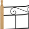 vidaXL - Bedframe - metaal - en - massief - eikenhout - zwart - 200x200 - cm