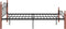 vidaXL - Bedframe - metaal - en - massief - eikenhout - zwart - 120x200 - cm
