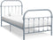 vidaXL - Bedframe - metaal - grijs - 100x200 - cm