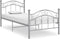 vidaXL - Bedframe - metaal - grijs - 100x200 - cm