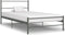vidaXL - Bedframe - metaal - grijs - 100x200 - cm