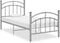 vidaXL - Bedframe - metaal - grijs - 100x200 - cm