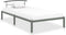 vidaXL - Bedframe - metaal - grijs - 100x200 - cm