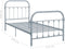 vidaXL - Bedframe - metaal - grijs - 100x200 - cm