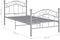 vidaXL - Bedframe - metaal - grijs - 100x200 - cm