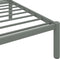 vidaXL - Bedframe - metaal - grijs - 100x200 - cm