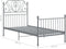 vidaXL - Bedframe - metaal - grijs - 100x200 - cm