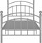 vidaXL - Bedframe - metaal - grijs - 100x200 - cm