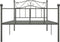 vidaXL - Bedframe - metaal - grijs - 100x200 - cm