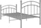 vidaXL - Bedframe - metaal - grijs - 100x200 - cm