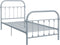 vidaXL - Bedframe - metaal - grijs - 100x200 - cm