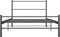 vidaXL - Bedframe - metaal - grijs - 100x200 - cm
