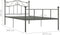 vidaXL - Bedframe - metaal - grijs - 100x200 - cm