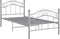 vidaXL - Bedframe - metaal - grijs - 100x200 - cm