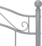 vidaXL - Bedframe - metaal - grijs - 100x200 - cm