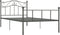 vidaXL - Bedframe - metaal - grijs - 100x200 - cm