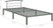 vidaXL - Bedframe - metaal - grijs - 100x200 - cm