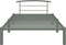 vidaXL - Bedframe - metaal - grijs - 100x200 - cm