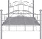 vidaXL - Bedframe - metaal - grijs - 100x200 - cm