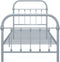 vidaXL - Bedframe - metaal - grijs - 100x200 - cm