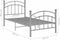 vidaXL - Bedframe - metaal - grijs - 100x200 - cm