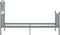 vidaXL - Bedframe - metaal - grijs - 100x200 - cm