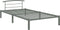 vidaXL - Bedframe - metaal - grijs - 100x200 - cm