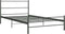 vidaXL - Bedframe - metaal - grijs - 100x200 - cm