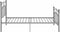 vidaXL - Bedframe - metaal - grijs - 100x200 - cm