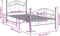 vidaXL - Bedframe - metaal - grijs - 100x200 - cm