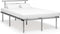 vidaXL - Bedframe - metaal - grijs - 120x200 - cm