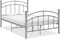 vidaXL - Bedframe - metaal - grijs - 120x200 - cm