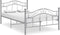 vidaXL - Bedframe - metaal - grijs - 120x200 - cm