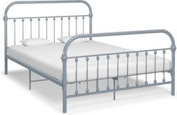 vidaXL - Bedframe - metaal - grijs - 120x200 - cm