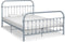 vidaXL - Bedframe - metaal - grijs - 120x200 - cm