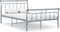 vidaXL - Bedframe - metaal - grijs - 120x200 - cm