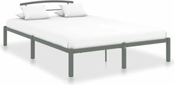vidaXL - Bedframe - metaal - grijs - 120x200 - cm