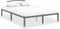 vidaXL - Bedframe - metaal - grijs - 120x200 - cm