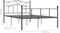 vidaXL - Bedframe - metaal - grijs - 120x200 - cm