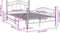 vidaXL - Bedframe - metaal - grijs - 120x200 - cm