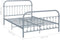 vidaXL - Bedframe - metaal - grijs - 120x200 - cm