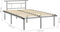 vidaXL - Bedframe - metaal - grijs - 120x200 - cm