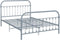 vidaXL - Bedframe - metaal - grijs - 120x200 - cm