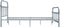 vidaXL - Bedframe - metaal - grijs - 120x200 - cm