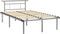 vidaXL - Bedframe - metaal - grijs - 120x200 - cm