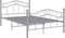 vidaXL - Bedframe - metaal - grijs - 120x200 - cm