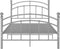 vidaXL - Bedframe - metaal - grijs - 120x200 - cm
