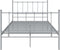 vidaXL - Bedframe - metaal - grijs - 120x200 - cm