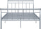 vidaXL - Bedframe - metaal - grijs - 120x200 - cm