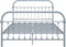 vidaXL - Bedframe - metaal - grijs - 120x200 - cm